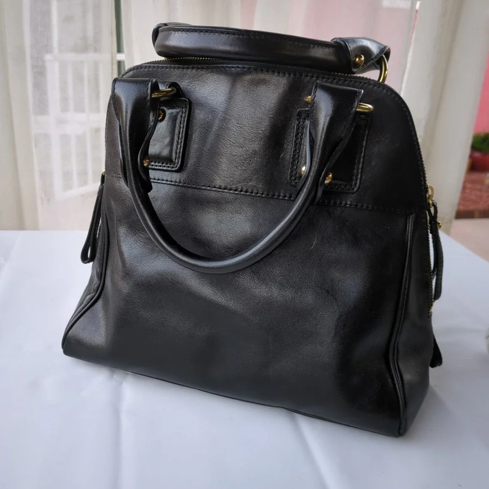 Banana Republic Vintage Black Leather Bag - Picture 7 of 12